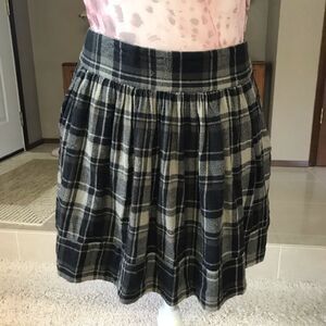 Leon & Harper Schoolgirl Plaid Flannel Skirt Black Green Grunge 90s Goth small